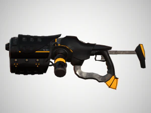 futuristic rifle 01 3D Model