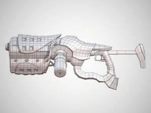futuristic rifle 01 3D Model