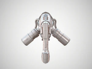 futuristic rifle 01 3D Model