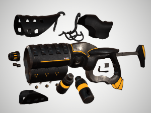 futuristic rifle 01 3D मॉडल