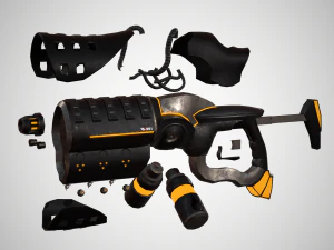 futuristic rifle 01 3D Model