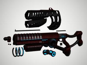 futuristic rifle 03 3D Модель
