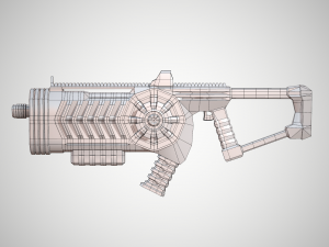 futuristic rifle 02 3D Model