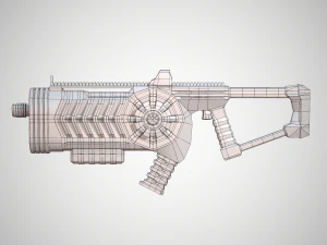 futuristic rifle 02 3D Model