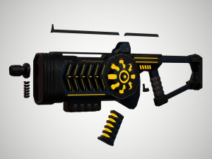 futuristic rifle 02 3D Model
