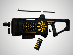 futuristic rifle 02 3D Model