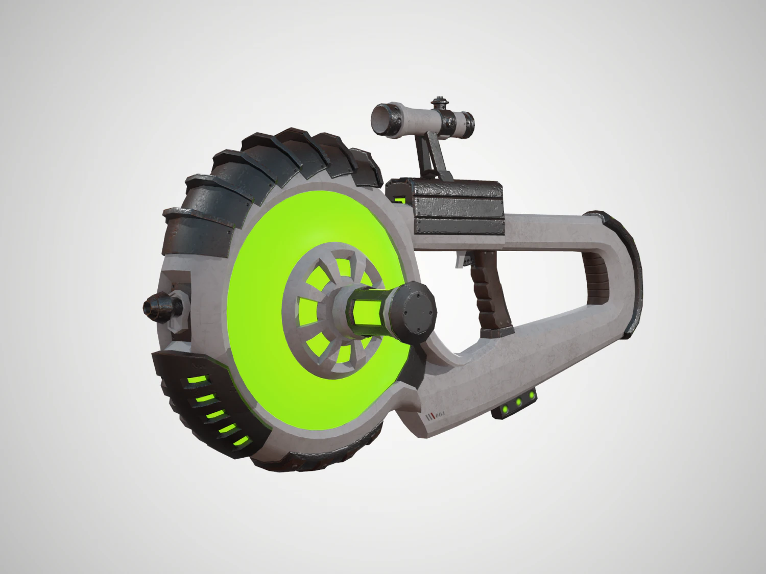futuristic rifle 04 3D Model .c4d .max .obj .3ds .fbx .stl .blend