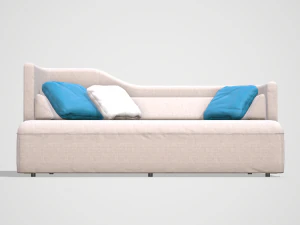 low poly twoseater sofa 3D Model