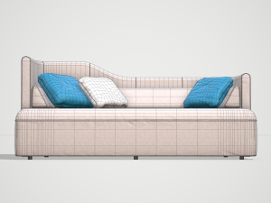 low poly twoseater sofa 3D Модель