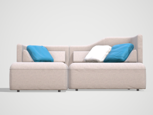 low poly modular sofa 3D Model