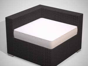 rattan garden set 3D Model