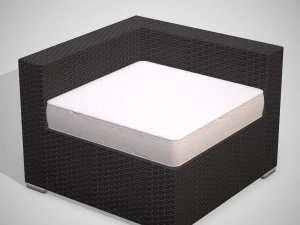 rattan garden set 3D Model