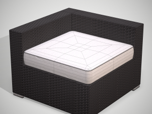 rattan garden set 3D Model
