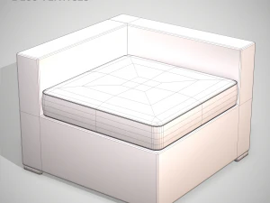 rattan garden set 3D Model