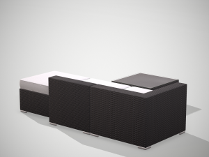 rattan garden set 3D Model