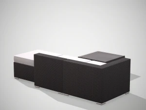 rattan garden set 3D Model