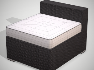 rattan garden set 3D Model