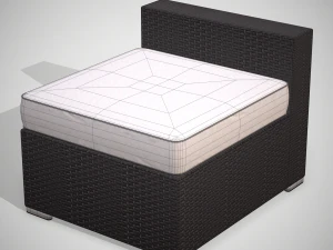 rattan garden set 3D Model