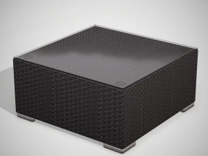 rattan garden set 3D Model