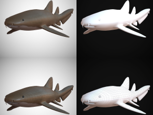 sharks - 4 pack 3D 模型