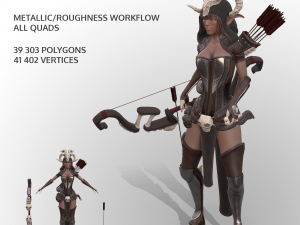 elven huntress 3D-Modell