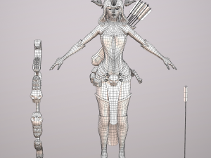 elven huntress Modelo 3D
