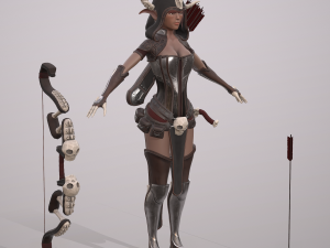 elven huntress Modelo 3D