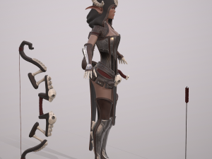 elven huntress Modelo 3D