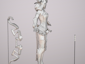 elven huntress Modelo 3D