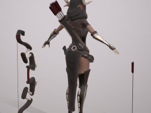 elven huntress Modelo 3D