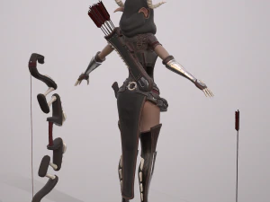 elven huntress 3D Model