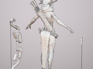 elven huntress Modelo 3D