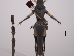 elven huntress Modelo 3D