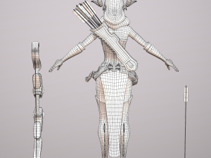 elven huntress Modelo 3D