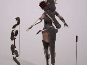elven huntress Modelo 3D