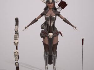 elven huntress Modelo 3D