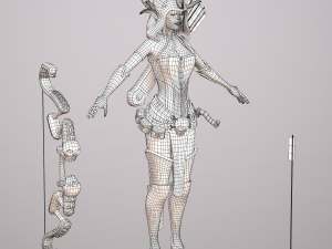 elven huntress Modelo 3D