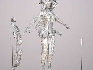 elven huntress 3D Model