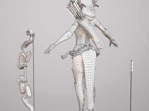 elven huntress Modelo 3D