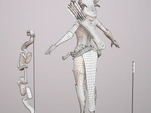 elven huntress 3D Model