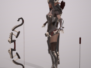 elven huntress Modelo 3D