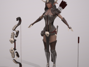elven huntress Modelo 3D