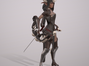 elven huntress Modelo 3D