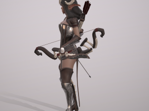 elven huntress Modelo 3D