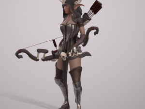 elven huntress Modelo 3D