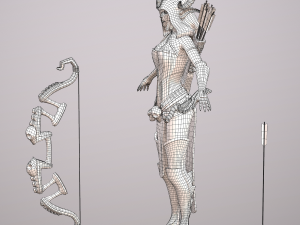 elven huntress Modelo 3D