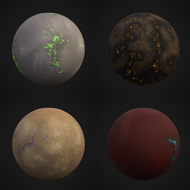 stylized planets 03 3D Модель .c4d .max .obj .3ds .fbx .stl .blend 