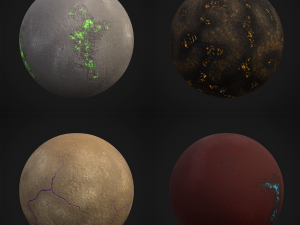 stylized planets 03 Modello 3D
