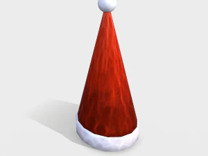 free hand-painted christmas hat 3D Model