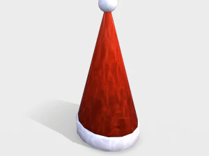free hand-painted christmas hat 3D Model